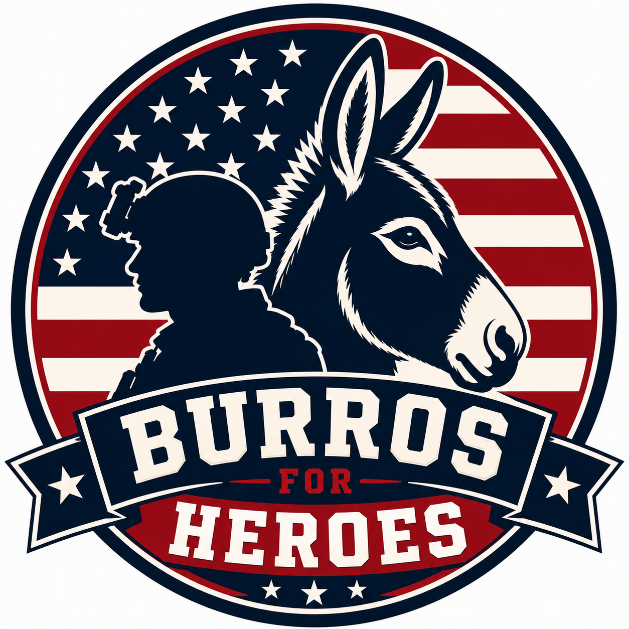 Burros for Heroes store logo